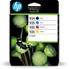 Image de HP 934/935 Pack de 4 Cartouches Noire, Cyan, Magenta, Jaune Authentiques (6ZC72AE) pour HP OfficeJet 6820e, HP OfficeJet Pro 6230 / 6830