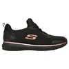 Image de Skechers pour femme. 77222EC Chaussures de travail antidérapantes Squad noir (41), Plat, Lacets, Casuel, Sport