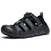 Image de KEEN Men's Hyperport H2 Breathable Easy On Comfortable Hiking and Water Sandals, Black/Steel Grey, 10.5