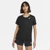 Image de Nike Women's Shirt W NK Fast DF SS Top, Black/Reflective Silv, DD5927-010, XS