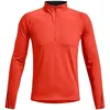 Image de Under Armour Qualifier Run 2.0 ½ Zip Warmup Tops pour homme, Orange foncé (860)/réfléchissant, XL