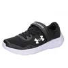 Image de Under Armour UA BPS Pursuit 3 AC Chaussures de sport pour garçons, baskets légères et respirantes, noir/noir/blanc