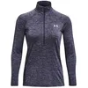 Image de Under Armour Tech Twist ½ Zip Long-Sleeve Pullover Maillot de survêtement, (558) Tempered Steel Aurora Purple Metallic Silver, XS Femme