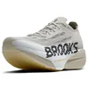 Image de Brooks Hyperion Elite 6 Chaussures de course pour homme et femme, Gris vaporeux/jaune/noir, 10