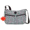 Image de Kipling IZELLAH Sac à bandoulière de taille moyenne, Abstract Print (Blanc)
