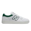 Image de New Balance pour homme. BB480LV1 Chaussures 480 blanches (40), Cuir, Plat, Lacets, Casuel