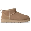 Image de UGG pour femme. 1116109 Bottines en cuir W Classic Ultra Mini sable (39), Marron, Plat, 1 à 3 cm, Aucun, Casuel