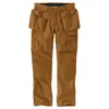 Image de Carhartt Pantalon de travail pour homme Steel Rugged Flex Relaxed Fit Ripstop double avant cargo multi-poches, Marron Carhartt, 34W x 32L