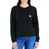 Image de Carhartt T-shirt à manches longues pour femme Lightweight L/S Pocket, Noir , XL