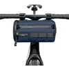 Image de ALMSTHRE Signature   Cosmic Blue | Sac de Guidon de vélo à Coque Rigide avec Fermetures éclair imperméables et Sangles réglables | Sac de Guidon de vélo léger, Compatible avec Les vélos de Route, de