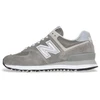 Image de New Balance pour femme. WL574V3 Baskets en cuir 574 kaki (37), Plat, Lacets, Casuel, Sport, Gris, Running