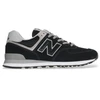 Image de New Balance pour homme. ML574V3 Trainers 574v2 Evergreen noir (44), Tissu, Plat, Cuir, Lacets, Casuel