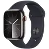 Image de Montre connectée APPLE WATCH Serie 9 Cellular 41mm Acier/Graphite Minuit S/M