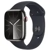 Image de Apple Watch Series 9 GPS + Cellular Boîtier en Acier Inoxydable Graphite de 45 mm avec Bracelet Sport Minuit M/L en occasion ou reconditionné