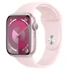 Image de Apple Watch Series 9 GPS Boîtier en Aluminium Rose de 45 mm avec Bracelet Sport Rose Pâle M/L en occasion ou reconditionné