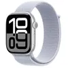 Image de Apple Watch Series 10 GPS 46mm Boîtier en Aluminium Argent avec Boucle Sport Nuée bleue en occasion ou reconditionné