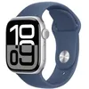 Image de Apple Watch Series 10 GPS + Cellular 42mm Boîtier en Aluminium Argent avec Bracelet Sport Denim M/L en occasion ou reconditionné