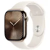 Image de Apple Watch Series 10 GPS + Cellular 46mm Boîtier en Titane Or avec Bracelet Sport Lumière Stellaire S/M en occasion ou reconditionné
