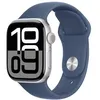Image de Apple Watch Series 10 (GPS + Cellular) - 42 mm - aluminium argenté - montre intelligente avec bande sport - fluoroélastomère - denim - taille du bracelet : S/M - 64 Go - LTE, Wi-Fi 4, UWB, Bluetooth - 4G - 29.3 g en occasion ou reconditionné
