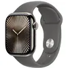 Image de Apple Watch Series 10 (GPS + Cellular) - 42 mm - titanium naturel - montre intelligente avec bande sport - fluoroélastomère - gris acier - taille du bracelet : S/M - 64 Go - LTE, Wi-Fi 4, UWB, Bluetooth - 4G - 34.4 g en occasion ou reconditionné