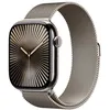 Image de Apple Watch Series 10 (GPS + Cellular) - 46 mm - titanium naturel - montre intelligente avec boucle milanaise - maille en acier inox - naturel - taille du bracelet : M/L - 64 Go - LTE, Wi-Fi 4, UWB, Bluetooth - 4G - 41.7 g en occasion ou reconditionné