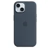 Image de Apple Coque en silicone avec MagSafe pour iPhone 15 Bleu orage en occasion ou reconditionné