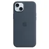 Image de Apple Coque en silicone avec MagSafe pour iPhone 15 Plus Bleu orage en occasion ou reconditionné