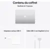 Image de Ordinateur Apple MACBOOK Air 13,6" Puce M4 CPU 10 / GPU 10 coeurs Mémoire RAM 16Go Stockage 512Go SSD Retina Argent
