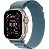 Image de Apple Watch Ultra 3 GPS + Cellular - 49mm - Boîtier Natural Titanium - Bracelet Light Blue Alpine Loop - Small