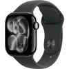 Image de Apple Watch Series 11 GPS - 42mm - Boîtier Jet Black Aluminium - Bracelet Black Sport Band - M/L