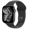 Image de Apple Watch Series 11 GPS 42mm Boitier en Aluminium Noir de Jais avec Bracelet Sport Noir - M/L en occasion ou reconditionné