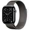 Image de Apple Watch Series 11 GPS + Cellular 42mm Boitier en Titane Ardoise avec Bracelet Milanais Noir en occasion ou reconditionné