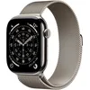 Image de Apple Watch Series 11 [GPS + Cellular 46 mm] Montre connectée avec boîtier Naturel et Bracelet Milanais Naturel. Score de Sommeil, Moniteur d’activité, Suivi de la santé, écran Toujours activé