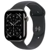 Image de Apple Watch Series 11 GPS + Cellular 46mm Boitier en Titane Ardoise avec Bracelet Sport Noir S/M en occasion ou reconditionné