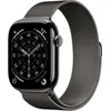 Image de Apple Watch Series 11 GPS + Cellular - 46mm - Boîtier Slate Titanium - Bracelet Slate Milanese Loop - M/L