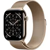 Image de Apple Watch Series 11 [GPS + Cellular 46 mm] Montre connectée avec boîtier Or et Bracelet Milanais Or. Score de Sommeil, Moniteur d’activité, Suivi de la santé, écran Toujours activé