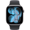 Image de Apple Watch Series 11 GPS 46 mm boîtier noir / bracelet sport noir M/L (MEV44ZR/A) APPLE