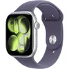 Image de Apple Watch Series 11 GPS - 46mm - Boîtier Silver Aluminium - Bracelet Purple Fog Sport Band - M/L