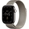 Image de APPLE Watch Series 12 GPS + Cellular - 42mm - Boîtier Natural Titanium - Bracelet Natural Milanese Loop