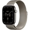 Image de APPLE Watch Series 12 GPS + Cellular - 46mm - Boîtier Natural Titanium - Bracelet Natural Milanese Loop - S/M