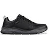Image de Skechers pour homme. 210021 Relaxed Fit Benago Leather Sneakers black (40), Cuir, Noir, Plat, Lacets, Casuel