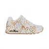 Image de Skechers pour femme. 155523 Trainers Uno Goldcrown - Blanc amour métallique, métallique (36), 3 à 5 cm, Lacets, Casuel