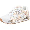 Image de Skechers Femme Uno Metallic Love Shoes, White and Multi Metallic Heart Print Durabuck, 41 EU