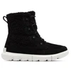 Image de Sorel pour femme. 2058881010 Bottines en cuir Explorer next noir (36), Plat, Lacets, Velcro, Casuel