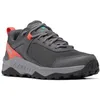 Image de Columbia Trailstorm Ascend Waterproof, Chaussures de Trekking et de randonnée imperméables à Taille Basse, Dark Grey/Red Coral,