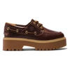 Image de Timberland pour femme. TB0A2QDMD571 Stone Street chaussures bateau en cuir marron (42 W), 3 à 5 cm, Lacets, Casuel