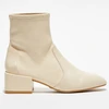 Image de Stuart Weitzman - Bottines en Cuir Accordion vanille - Talon 5 cm 40