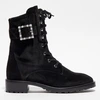 Image de Stuart Weitzman - Boots en Velours Pearl noires 36