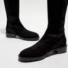 Image de Stuart Weitzman - Bottes en Velours de Cuir 5050 Knee-Hi noires 36