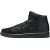 Image de Nike Air Jordan 1 Mid Baskets en Cuir pour Homme, Noir, 47 EU